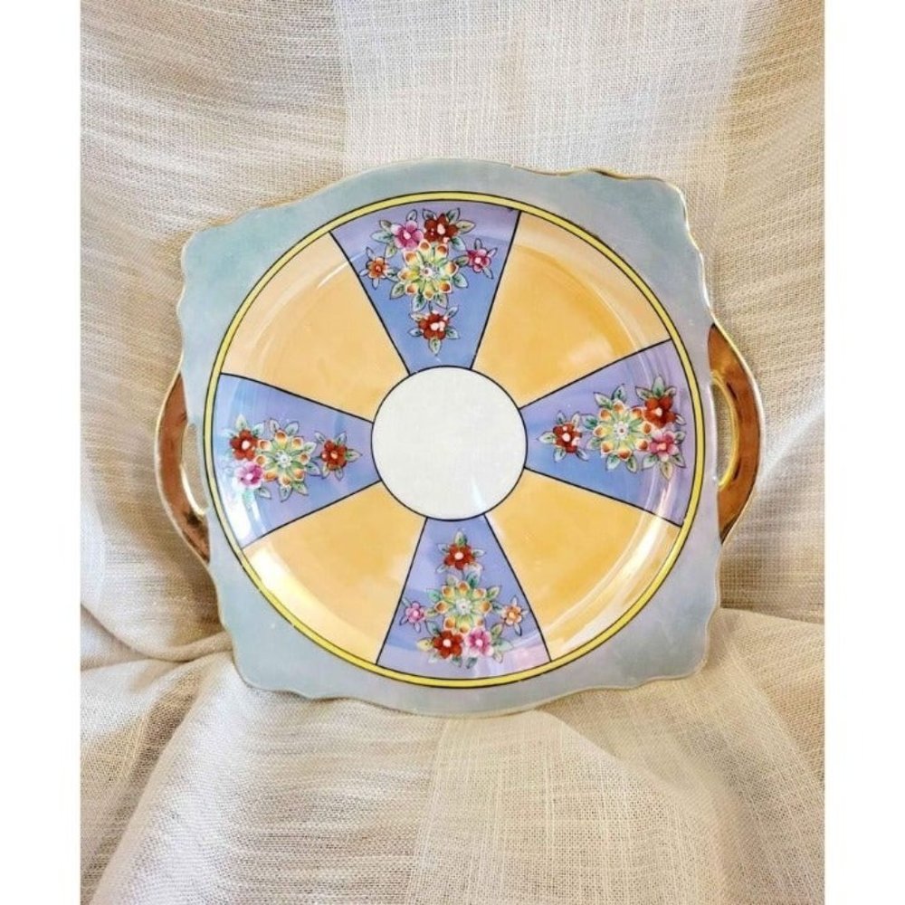 Vintage Deco Mid Century Japan Porcelain Platter